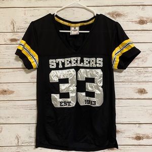 PINK size XS bling/crystal Steeler jersey